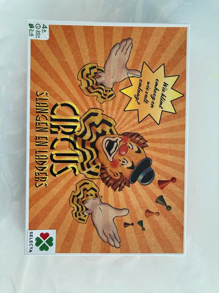 Circus Slangen en Ladders - Selecta, Hobby en Vrije tijd, Gezelschapsspellen | Bordspellen, Zo goed als nieuw, Drie of vier spelers