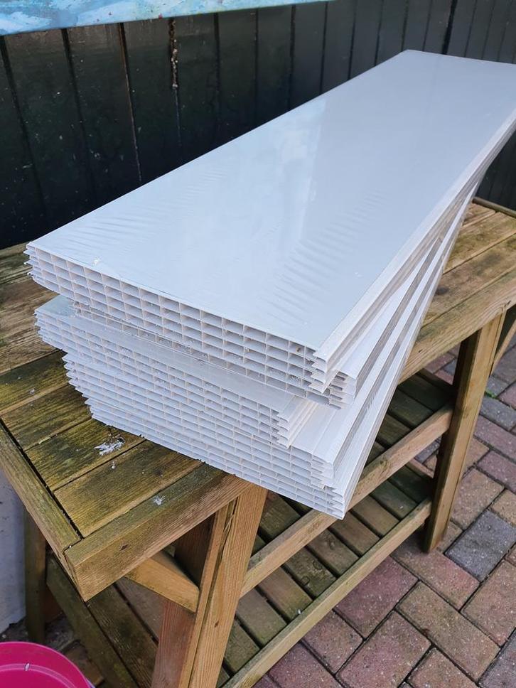 Kunststof schroten/panelen 3, 4, en 6 mtr lang, Doe-het-zelf en Verbouw, Platen en Panelen, Nieuw, Ophalen