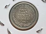 25 cent 1944 E P zilver nr.4 (08), Postzegels en Munten, Munten | Nederland, Ophalen of Verzenden, Koningin Wilhelmina, 25 cent