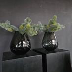 Stijlvolle zwarte vaas + Izijde takken, Zwart, Nieuw, Ophalen of Verzenden, Glas