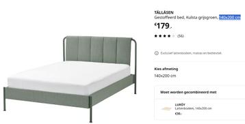 Gestoffeerd bed en matras 140x200 cm - afbeelding 5