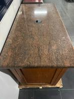 Houten kast met granieten blad, Huis en Inrichting, Barren, Ophalen, Gebruikt