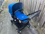 Bugaboo Buffalo – zwart met koningsblauw – topstaat, Ophalen, Gebruikt, Bugaboo, Verstelbare duwstang