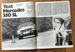 Mercedes 350 SL ( R107 - R 107 ) test in Autovisie 1971, Boeken, Gelezen, Autovisie, Mercedes, Ophalen of Verzenden