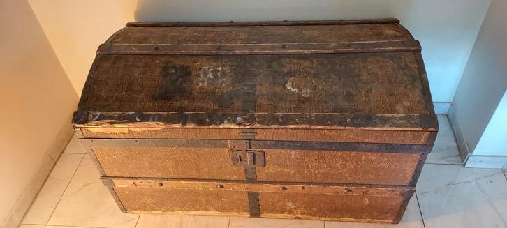 Antieke hutkoffer kist, Huis en Inrichting, Woonaccessoires | Kisten, Gebruikt, Minder dan 50 cm, 50 tot 75 cm, 50 tot 100 cm