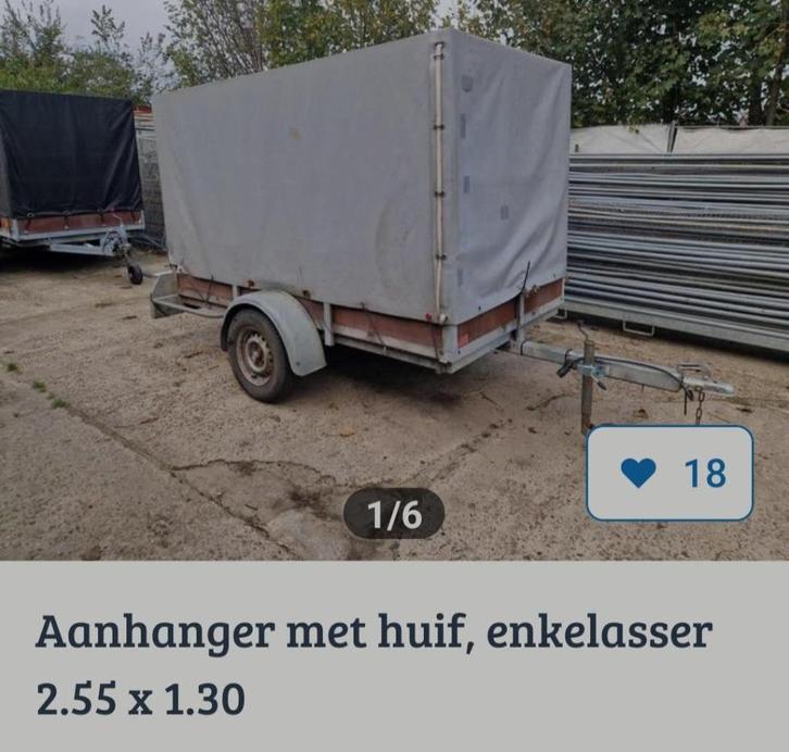 te huur aanhanger, Auto diversen, Aanhangers en Bagagewagens, Gebruikt, Ophalen of Verzenden