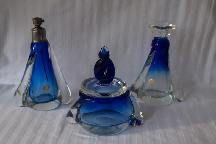 Vintage Murano Cesare Toso kaptafel set c 1960, gemerkt, Antiek en Kunst, Antiek | Glas en Kristal, Ophalen of Verzenden