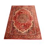 Vintage oosters vloerkleed Mashad red medall wol 249x345cm, Crème, Gebruikt, ., 200 cm of meer