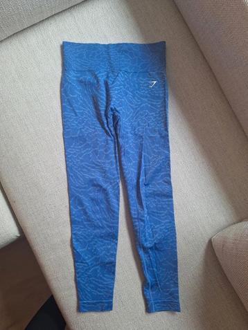 Gymshark Sportlegging Maat M Blauw beschikbaar voor biedingen