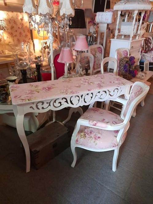 Zeer mooie witte barok side tafel met rozen, Antiek en Kunst, Antiek | Meubels | Tafels, Ophalen