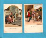 2x Leuke oude Pauli Ebner kaarten met kinderen  M521 ca1930, Ophalen of Verzenden, 1920 tot 1940, Gelopen, Kinderen