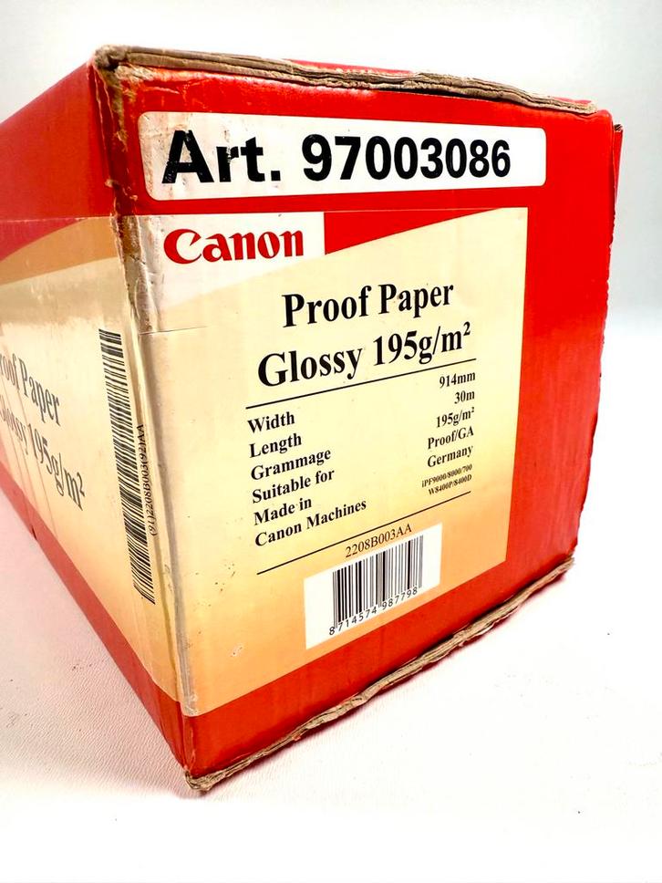 Canon Glossy Proof Papier Rol - Nieuw in Doos!, Audio, Tv en Foto, Fotografie | Fotopapier, Nieuw, Ophalen of Verzenden