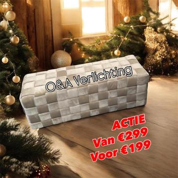 Stijlvolle Poef - in het zwart en taupe kleur 115x45x40 cm beschikbaar voor biedingen