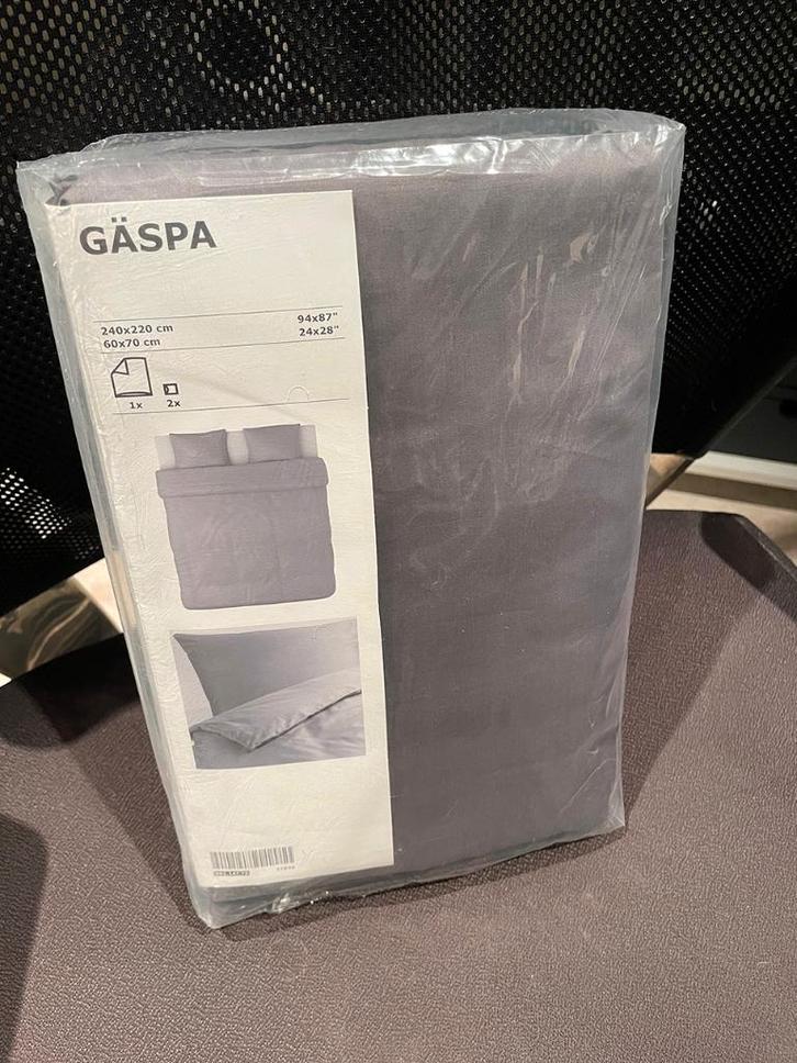 GÄSPA dekbedovertrek, Huis en Inrichting, Slaapkamer | Beddengoed, Nieuw, Dekbedovertrek, Tweepersoons, Grijs, Ophalen