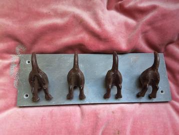 Grappige Wandkapstok met Hondenbillen hond gietijzer beschikbaar voor biedingen