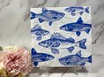 knutsel servetten Delfts blauw vissen decoupage nr HM581, Ophalen of Verzenden, Nieuw, Materiaal