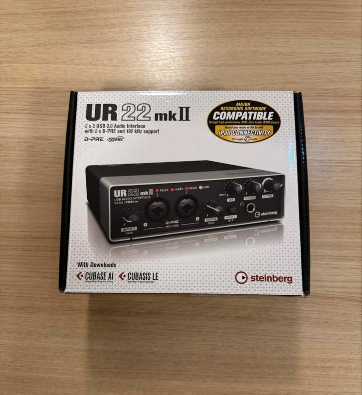 Steinberg UR22 MKII - Zo goed als nieuw, compleet!, Muziek en Instrumenten, Midi-apparatuur, Zo goed als nieuw, Ophalen of Verzenden
