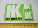 sticker set Ik bij de ABN bank, Verzamelen, Ophalen, Zo goed als nieuw