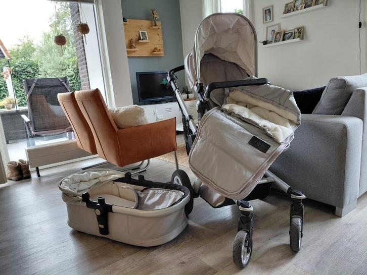 Joolz Day lichtgrijs, Kinderen en Baby's, Kinderwagens en Combinaties, Gebruikt, Kinderwagen, Overige merken, Met reiswieg, Verstelbare duwstang