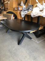 BUREAU met stopcontacten, USB EN HDMI. Zwart stalen X-poten., Ophalen, ., Nieuw, .