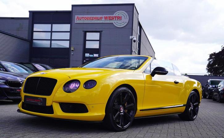 Bentley Continental GTC 4.0 V8S | Luxe leder met ruitmotief, Auto's, Bentley, Bedrijf, Te koop, Continental GTC, 4x4, ABS, Achteruitrijcamera