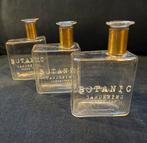 Rivièra Maison vaasjes small met koperen detail. Drie stuks, Ophalen of Verzenden, Overige kleuren, Glas, Minder dan 50 cm