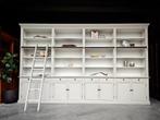 XXL Bibliotheekkast | 400cm met Ladder | Boekenkast #1834, Metaal, 200 cm of meer, Ophalen of Verzenden, 200 cm of meer