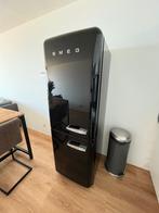 Smeg FAB32 koelkast (zwart, retro design) – topstaat!, Ophalen, Gebruikt, 200 liter of meer, 60 cm of meer