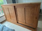 Oude Houten Kast met Schuifdeuren, Huis en Inrichting, Ophalen, Gebruikt