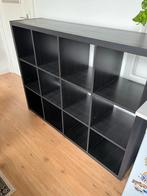 Ikea Kallax vakkenkast zwart - 12 vakken (3x4), Ophalen, Met plank(en), Kunststof, Gebruikt