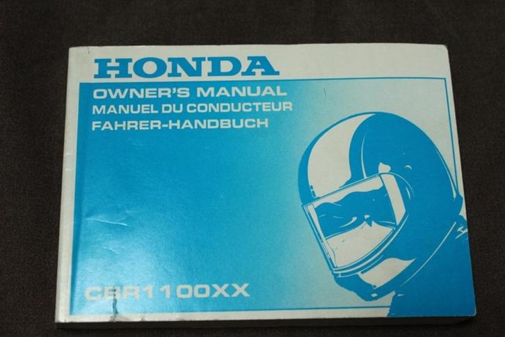 Honda CBR1100XX 1998 motorcycle owner's manual CBR 1100, Motoren, Handleidingen en Instructieboekjes, Honda, Ophalen of Verzenden