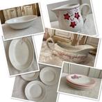 Boch / Brocante juskom dessertbordjes - schaal met relief, Antiek en Kunst, Ophalen of Verzenden