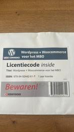 WordPress + WooCommerce voor het MBO - 1 jaar licentie, Ophalen of Verzenden, Zo goed als nieuw, Tim Gorter; René Ter Beke
