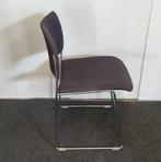 Howe 40 4 Slede Vergaderstoel Antraciet Chroom, Gebruikt, Ophalen of Verzenden, Vijf, Zes of meer stoelen, Stof