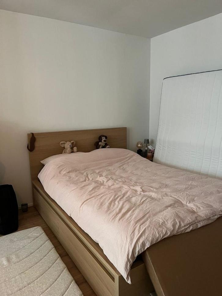 Bed 140x200 + Emma Matras + Lades (Ikea), Huis en Inrichting, Slaapkamer | Bedden, Zo goed als nieuw, Twijfelaar, 140 cm, 200 cm