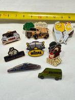 Verzameling vintage speldjes Peugeot Esso Shell TGV Midas, Verzamelen, Ophalen of Verzenden, Gebruikt, Merk, Speldje of Pin