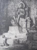 Marius Bauer - offerend meisje in de tempel te Mendoet, Huis en Inrichting, Minder dan 50 cm, Ophalen of Verzenden, Minder dan 50 cm