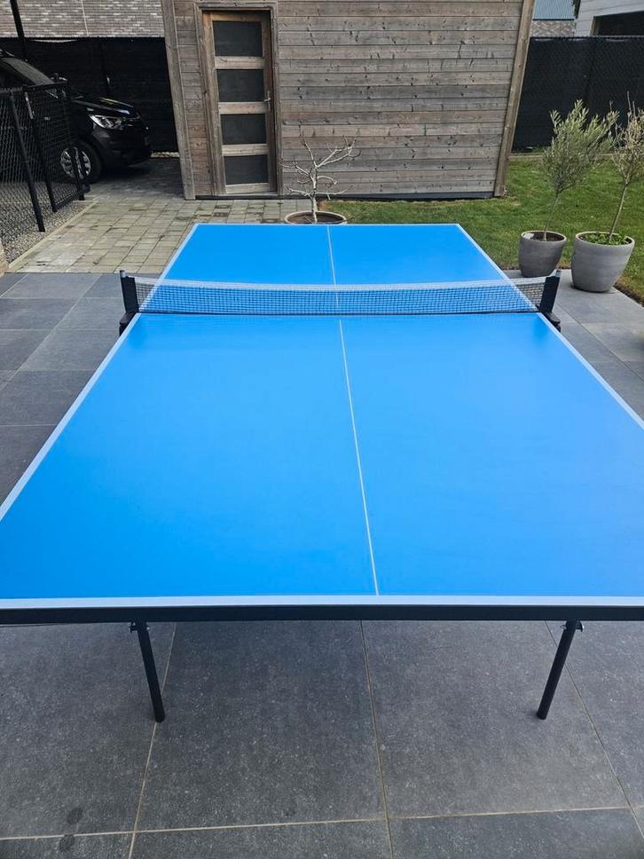 Buiten Tafeltennistafel - Perfect voor de tuin!, Sport en Fitness, Tafeltennis, Gebruikt, Tafel Outdoor, Inklapbaar, Verrijdbaar