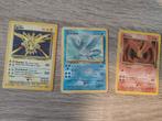 Pokémon Kaarten: Zapdos, Articuno, Moltres - Vintage, Ophalen of Verzenden