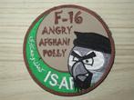 RNLAF F-16 Angry Afghani Polly ISAF swirl patch, Verzamelen, Militaria | Algemeen, Embleem of Badge, Nederland, Luchtmacht, Verzenden