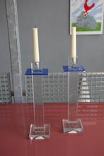 Vintage Kosta Boda handgeblazen  ‚Ice Pillar‘  kandelaars, Ophalen of Verzenden