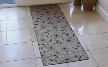 Deurmat mat XL bloemen bloem Beige Bruin 150 X 50 CM lang beschikbaar voor biedingen