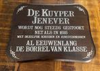 Vintage De Kuyper Jenever Reclamebord, Ophalen of Verzenden, Zo goed als nieuw, Reclamebord