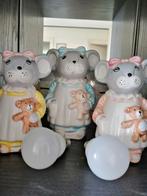 3 schattige muizen spaarpotten, Ophalen of Verzenden, Gebruikt, Steen, Aardewerk of Keramiek, Dier