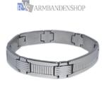 Rvs heren schakel armband 20.8 cm mannen sieraad., Verzenden, Nieuw, Zilver, Staal
