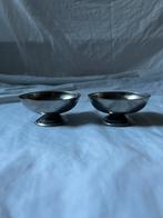 Vintage Franse RVS ijscoupes inox dessert coupes set van 2, Ophalen, Overige materialen, Overige stijlen, Overige typen
