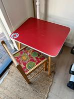 Retro kindertafeltje en stoeltje, Ophalen, Gebruikt, Tafel(s) en Stoel(en)
