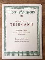 Hortus Musicus 124, Telemann, concert in e-mineur, Muziek en Instrumenten, Gebruikt, Klassiek, Ophalen of Verzenden, Dwarsfluit of Piccolo