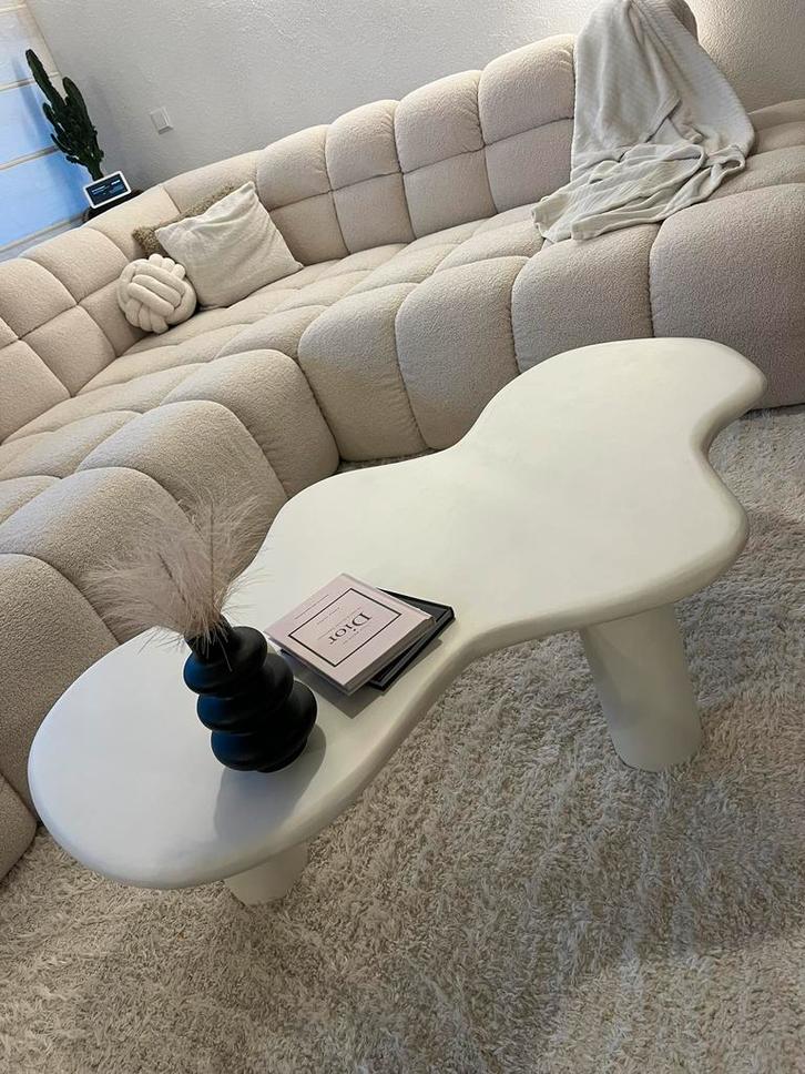 Organische salontafel, japandi, Huis en Inrichting, Tafels | Salontafels, Nieuw, Minder dan 50 cm, 50 tot 100 cm, 100 tot 150 cm