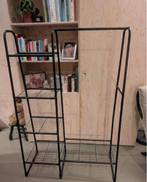 Prachtig matzwart garderoberek / kledingrek, Ophalen, Met wielen, Zo goed als nieuw